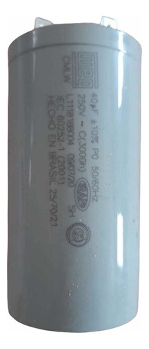 Capacitor Partida Weg Lavadora De Roupas 110/220 40uf 250vac