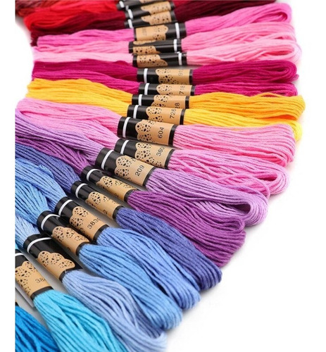 Imagen 4 de 5 de Hilos De Bordar 100 Unidades Gama De Colores / Rrstore