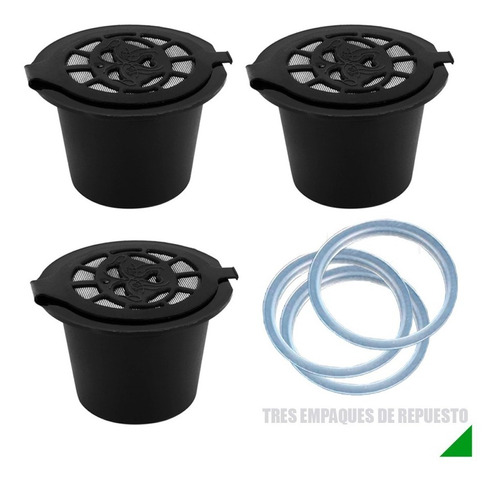 Cápsula Filtro Nespresso Reutilizable 3unid + 3empaques Nw4t