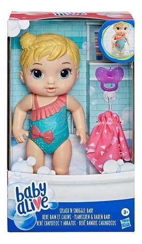 Boneca Baby Alive Bebê Banhos Carinhosos Loira E8716 Hasbro