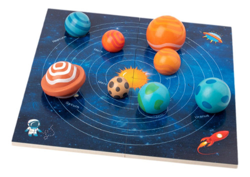 Aprendizaje Rompecabezas Planetas Espaciales Para Niño