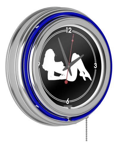 Shadow Babes  Una Serie  Azul Cromado Doble Anillo Reloj De 