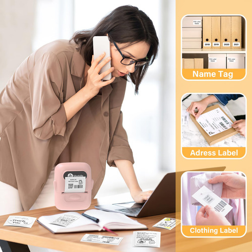 Máquina Etiquetadora Marklife Mini Térmica Portátil Bluetoot Negro