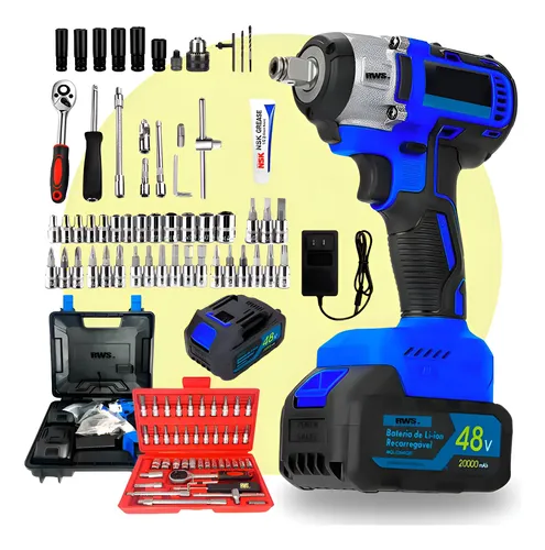 Kit Parafusadeira Chave De Impacto Furadeira E Soquetes 46pç