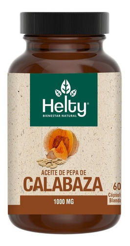 Helty / Pepa De Calabaza / 1000mg / 60 Cápsulas Sabor Sin sabor