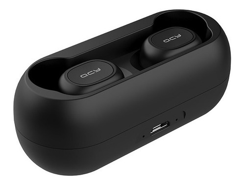 Auriculares Inalámbrico Qcy T1c Color Negro In Ear Buds