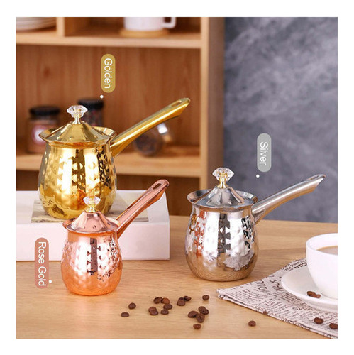 Cafetera Turca, Jarra Para Derretir , Cafetera Para , Bar, Color Silver 600ml As Described