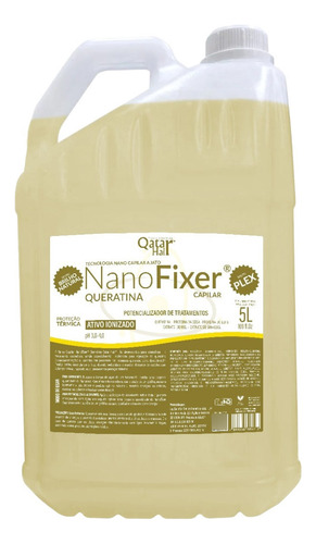 Potencializador Nano Fixer Queratina Qatar Hair Galão 5l