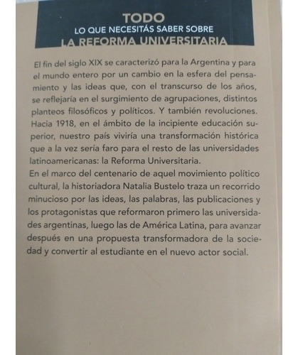 Todo Lo Que Necesitas Saber Sobre La Reforma Universitaria (Usado)