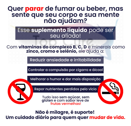 Kit 3 Smol Drink Anti Fumo E Anti-alcoolismo C/ Vitaminas Sem Sabor