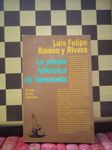 La Poesía Folklórica De Venezuela-luis Felipe Ramón Y Rivera