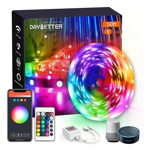 Daybetter Tira Luces Led Inteligente Wifi Rgb 15 Mts Alexa