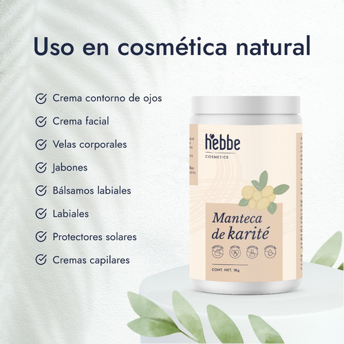 Imagen 3 de 10 de Manteca De Karite 1 Kg Orgánica Shea Butter 100% Pura
