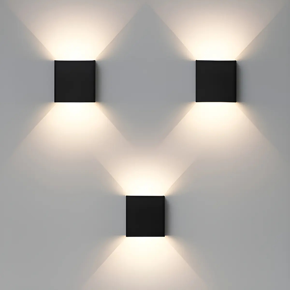 Kit 3 Arandela Led Externa Aura 4w 3000k Ip65 Preto Alut