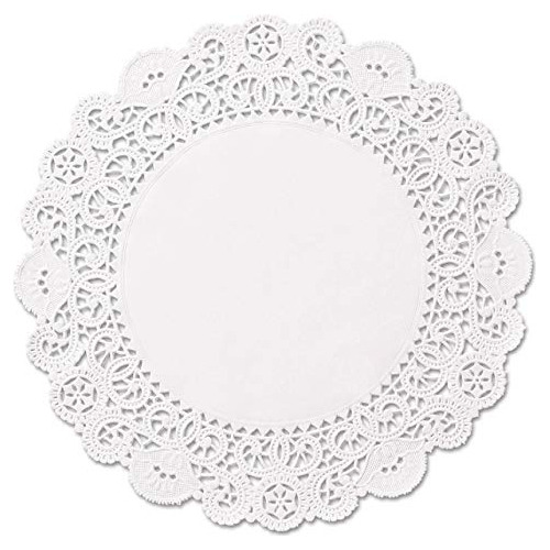 Doilies De Papel De Encaje Redondos Blancos De 10 Pulga...