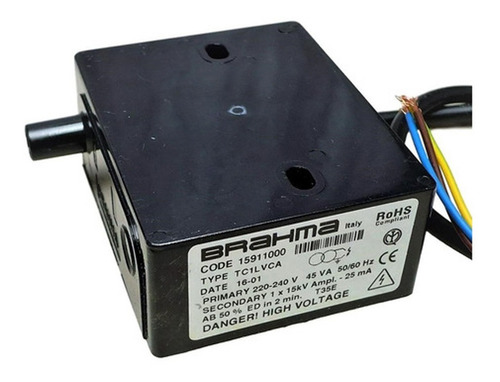 Imagen 1 de 4 de Transformador De Llama Intermitente Brahma Tc1lvca