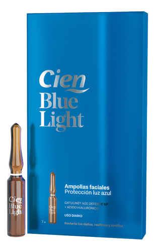 7 Ampollas Faciales Luz Azul Cien Lidl Acido Hiauluronico