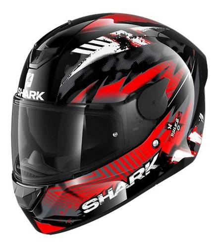 Capacete Fechado Óculos Shark D-skwal 2 Penxa Kra Vermelho