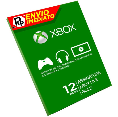 Tarjeta Xbox Live Gold 12 meses Br Brasil Brasileira 12 M