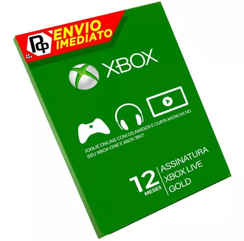 Cartão Xbox Live Gold - 12 Meses De Assinatura - VR Gamers - Sua