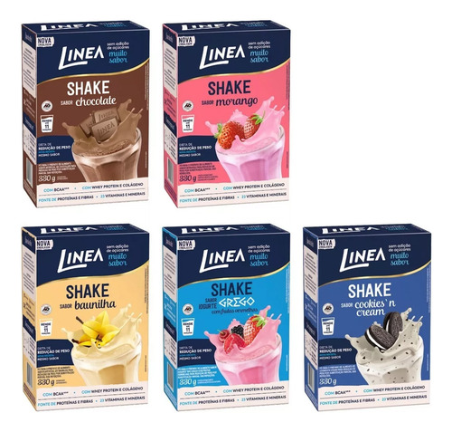 Kit 2 Pó Para Shake Redução De Peso Linea Escolha Os Sabores