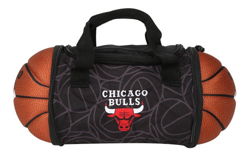 Lancheira Bolsa Térmica Bola Chicago Bulls Cor Preto