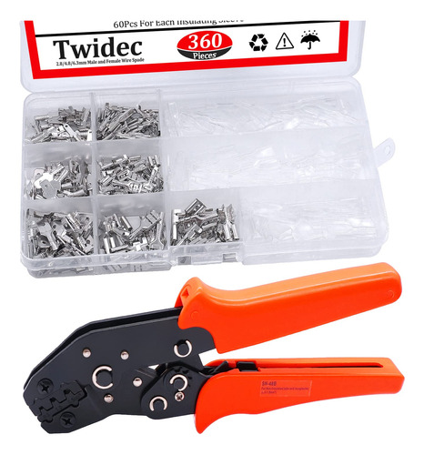 Twidec 360 Pieza Kit Surtido Empalme Rapido Macho Hembra 2.8