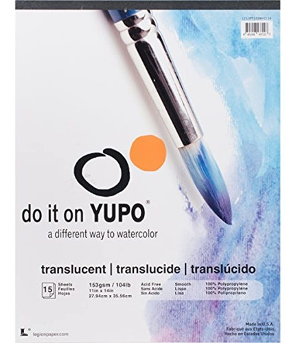 Yupo Paper-papel Yupo L21 Hojas Translúcidas (15 Hojas)