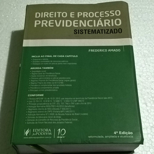 Livro Direito E Processo Previdenciário Sistematizado