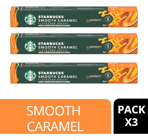 Cápsula Café Starbucks Nespresso Smooth Caramel 51g Pack X3