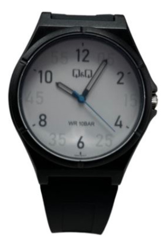 Reloj Pulsera Q&q Analogo De Dama Hombre V04a001vy Negro