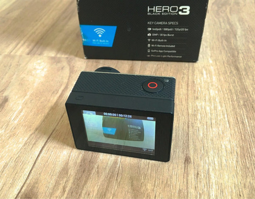 Gopro Hero 3 Black + Lcd Touchscreen + Sd 32gb + 3 Baterias