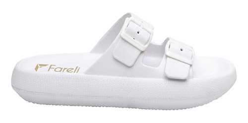 Sandalias Dama Plataforma Confort Mujer Sugar Blanca Fareli