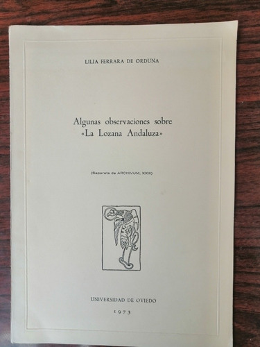 Algunas Observaciones Sobre La Lozana Andaluza Lilia Ferrara