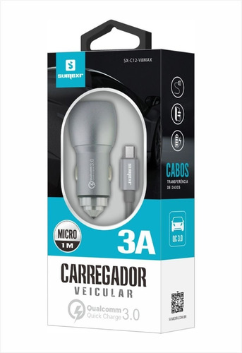 Imagem 3 de 3 de Carregador Veicular - Sx-c12-v8max - Sumexr