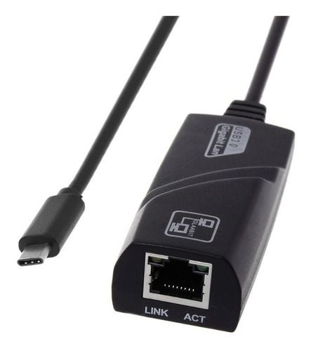 Adaptador Usb 3.1 Tipo C A Rj45 Lan Ethernet Internet Gigabi