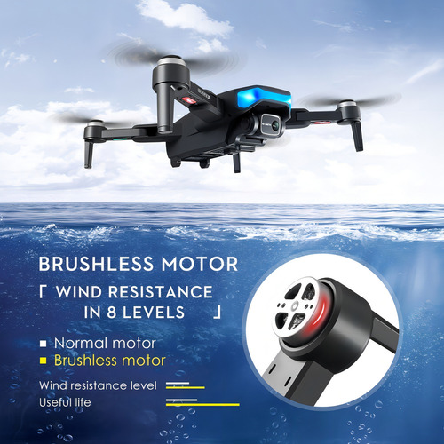 Mini drone LSRC LS-38 con dual cámara 6K negro 5GHz 1 batería