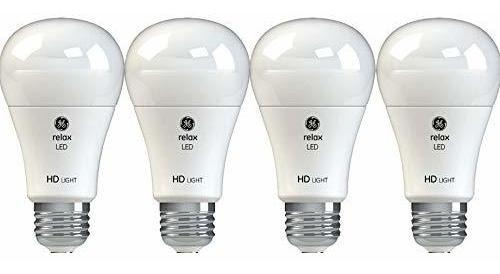 Ge Lighting Relax - Bombillas Led Hd 40 W, A19, 4 Unidades