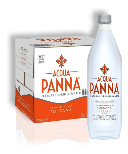 Acqua Panna Agua Mineral Sin Gas Caja X12u 1lt.