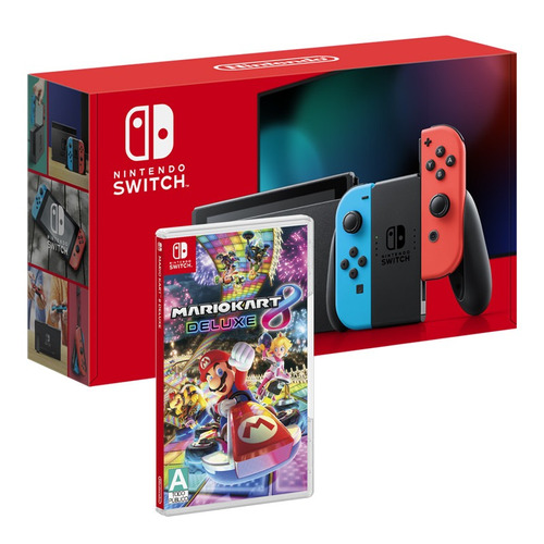 Consola Nintendo Switch Neon 1.1 + Juego Mario Kart 8 Deluxe