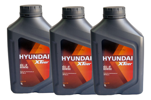 Aceite De Transmision 80w90 Gl-5 Marca Hyundai 3lts