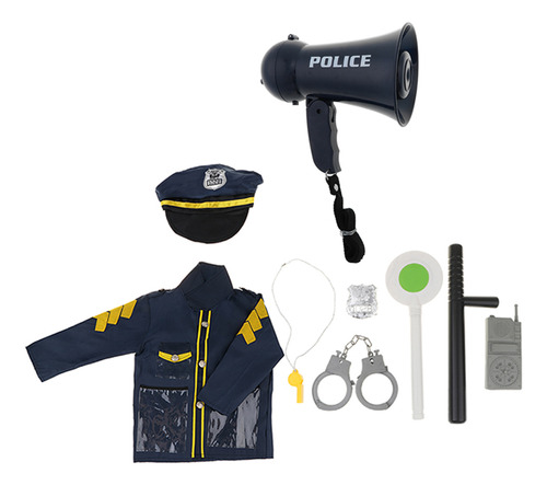 9pcs / Set De Disfraces De Oficial De Policía - De Roles