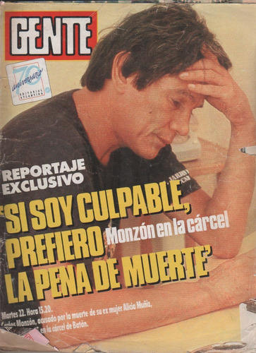 Revista Gente * Monzon - Susana Romero - Nº 1183 - Año 1988