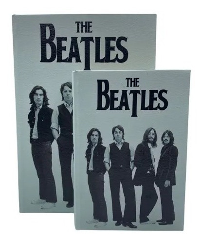 Conjunto Com 2 Caixas Livro Decorativo - The Beatles