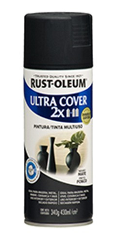 Aerosol Rust Oleum Ultra Cover 2x - Negro Mate 340g