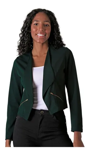 Saco top verde mujer