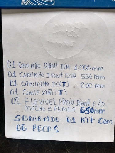 Flexível De Freio Caninho E Conexão Dianteiro Opala Até 79