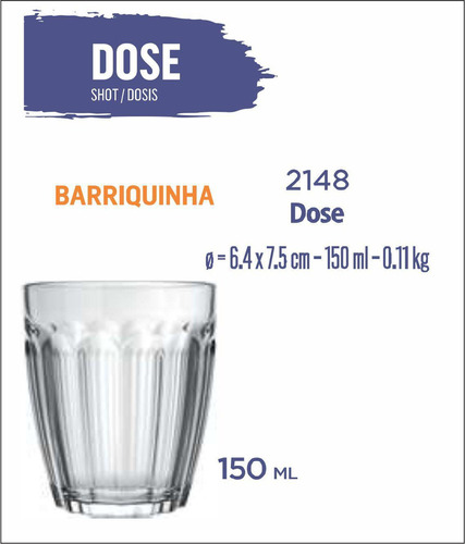 24 Copos Barriquinha 150ml - Whisky - Cachaça - Tequila