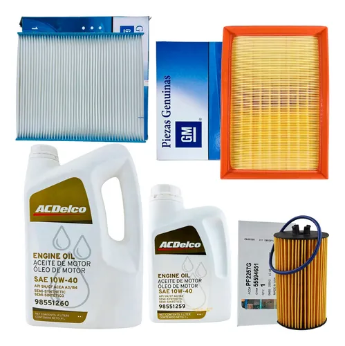 Kit Filtros Completo Gm + Aceite Chevrolet Tracker 1.8 2013