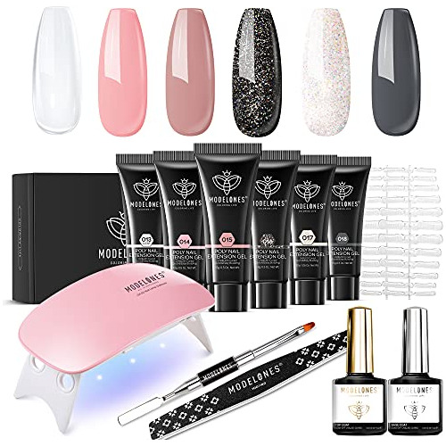 Kit Para Hacer Uñas De Acrilico Con Lampara Uv Modelones